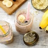 Vanilla protein shake with ripe Chiquita banana